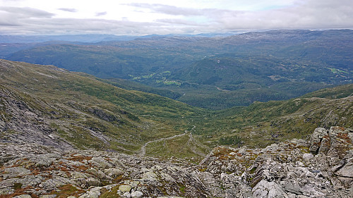 Horndalen from the descent from Skipadalsnuten