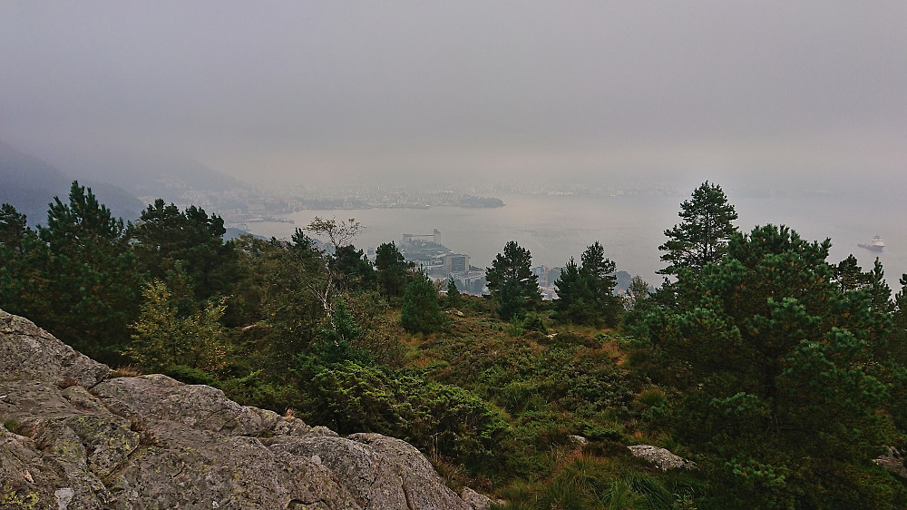 Towards the Bergen city center from Ørneberget