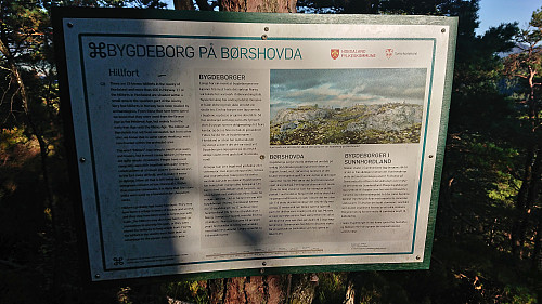 Information sign about the hillfort at Børshovda