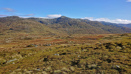 Horndalsnuten and the rest of Raundalsryggen from north of the summit of Byrseteggi