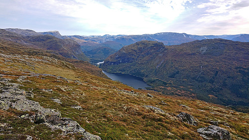Kjerringafjellet and Espelandsvatnet from Olavstølsnuten