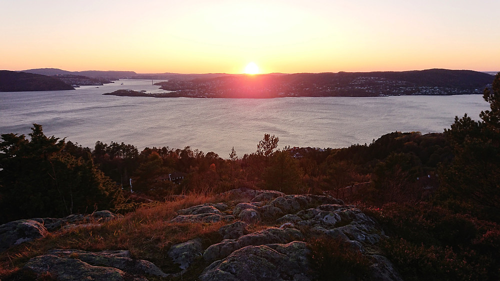 Sunset from west of the summit at Ørneberget