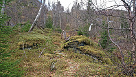 The second of two trail markers