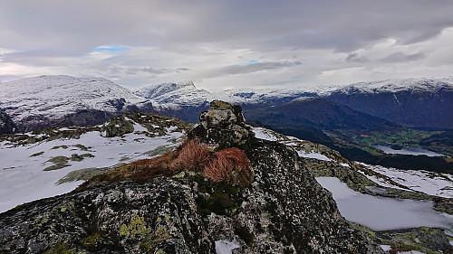 The summit of Kjerringafjellet with Vassfjøro in the background
