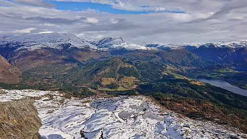 Looking down at Kongsberg with Vassfjøro in the background
