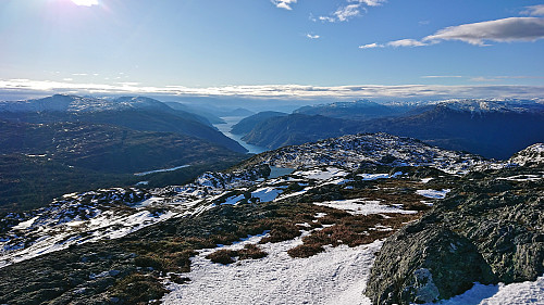 Granvinsfjorden from the summit of Kvasshovden