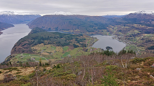 Ulvik from the descent from Kristinuten with Åsen to the left