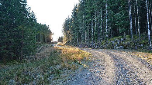 The gravel road east of Ljosvollsvarden