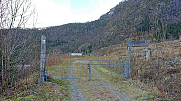 Gate with video surveillance sign