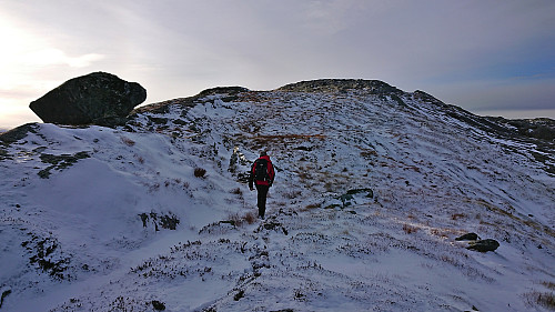 Kjell approaching the summit