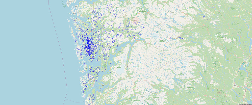 GPS tracks of all of my hikes in Vestland. Updated: December 30th 2023.