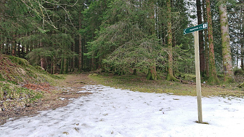 The second unwrapped sign south of Eikestølen