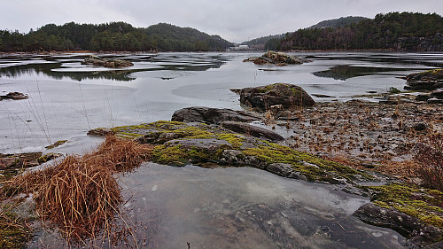 Storavatnet from the northern tip of Langaneset. Peneset to the right.