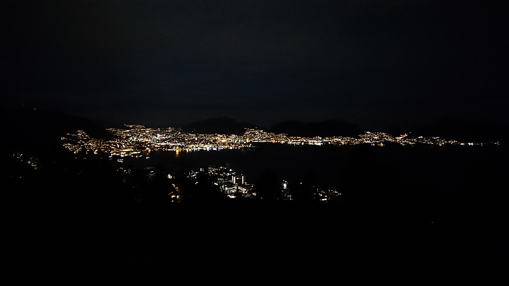 The Bergen city center from Ørneberget