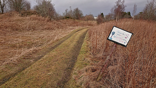 The no tresspassing sign next to Håvardstun søyle