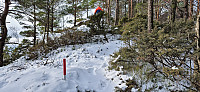 Marker close to the summit