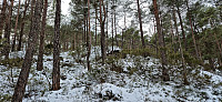 Off-trail towards the summit