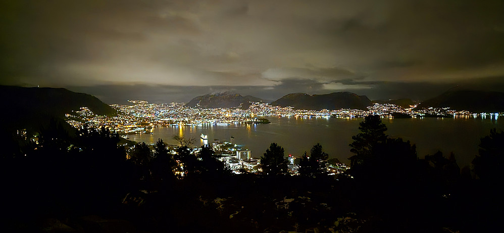 The Bergen city center from Ørneberget