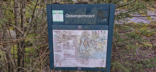 The Opsangerneset trip information sign had seen better days