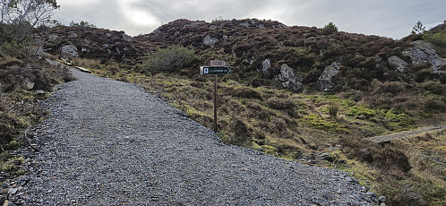 Leaving the gravel-covered trail