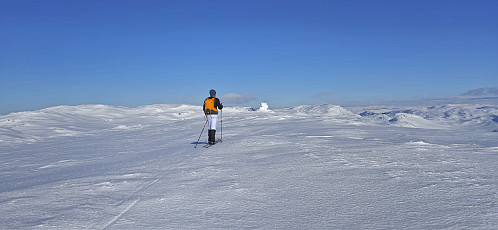Endre approaching the summit of Såteggi Nord