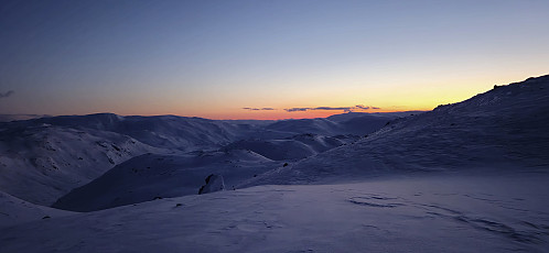 Ready for the descent down to Bjørndalen