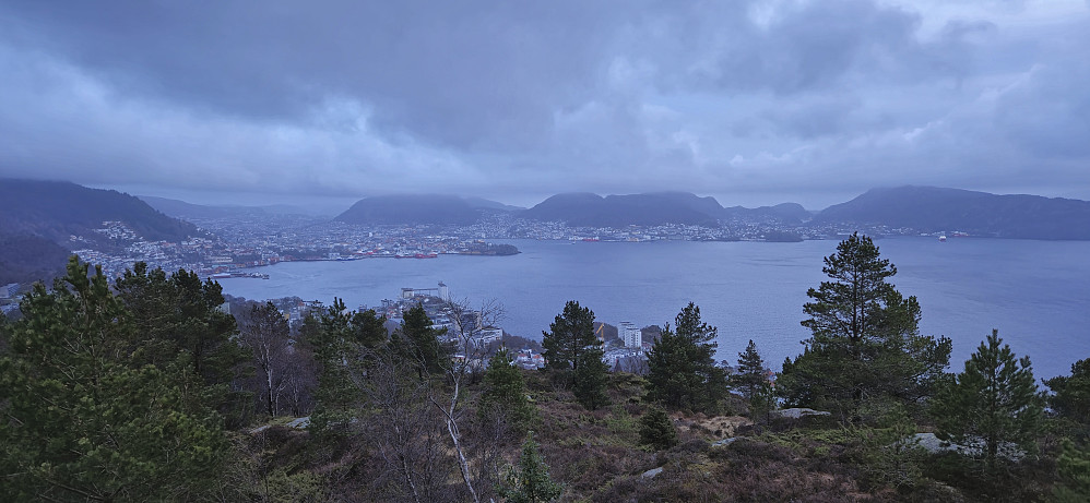Towards the Bergen city center from Ørneberget