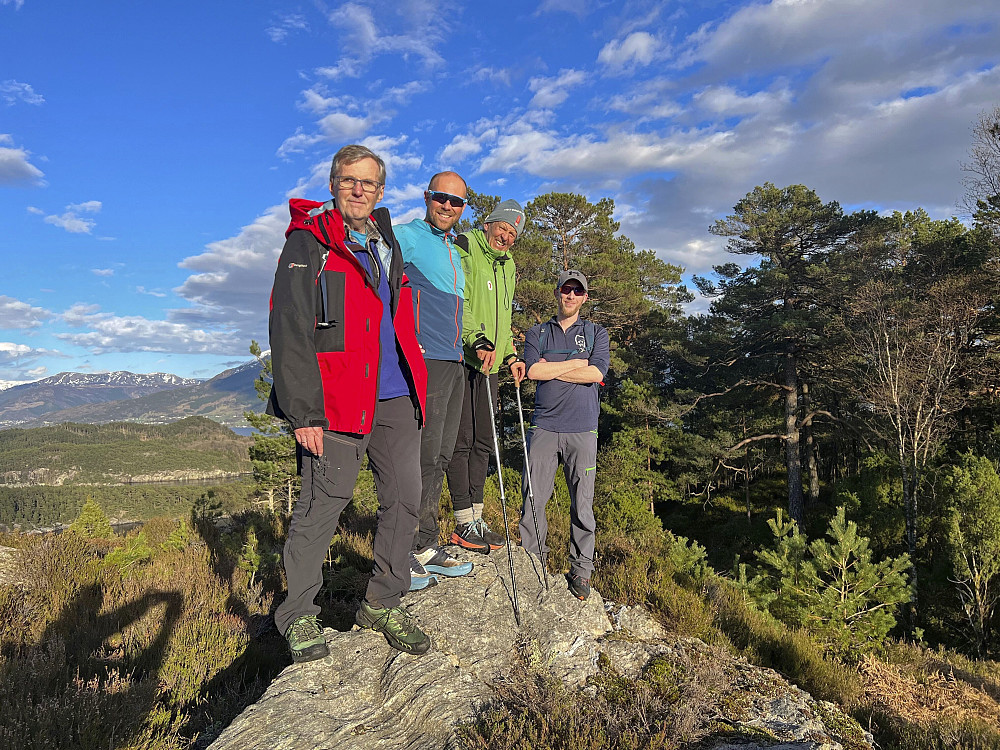 Kjell, Endre, Petter and myself at the summit!
