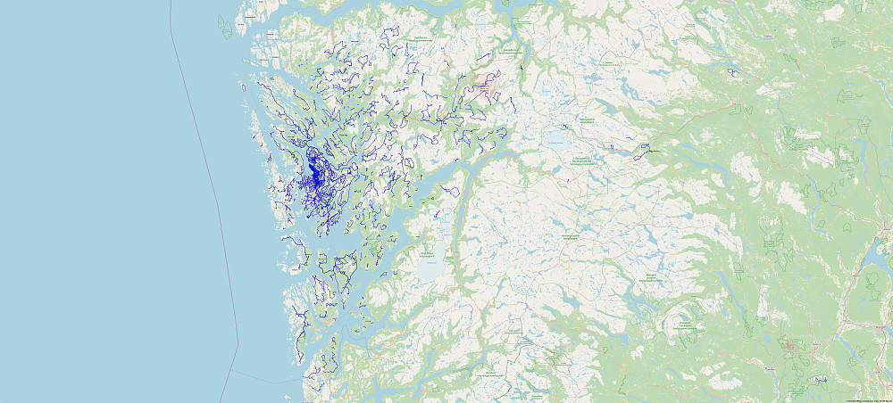 GPS tracks of all of my hikes in Vestland. Updated: April 27th 2024.