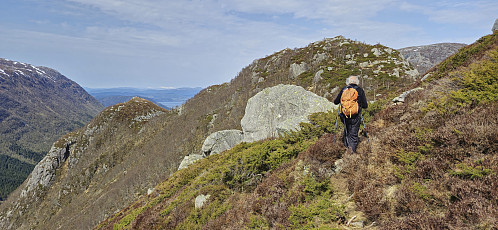 Following the ridge towards the summit