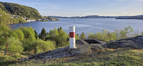 The trig marker at Tellevik fort