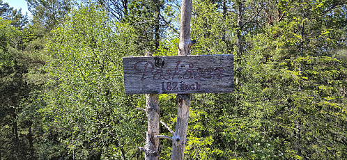 Sign at the summit