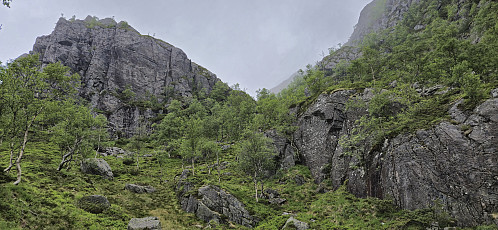 Ascending towards Mysterfjell