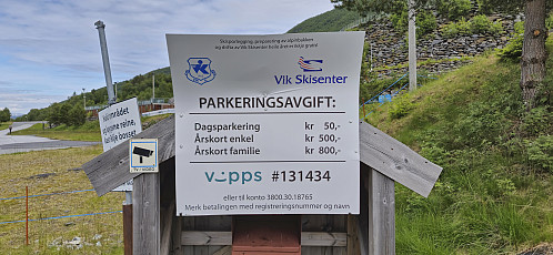 Sign at Vik Skisenter