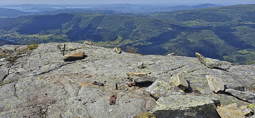 All that is left of the trig marker at Sauskolten