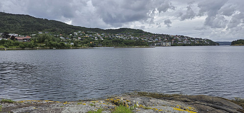 Fagerdalsfjellet from the peninsula northeast of Vollane 