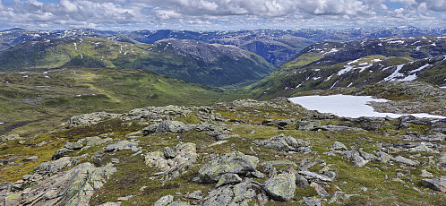 Brekkedalen from near the large cairn south of the summit at Sollifjellet