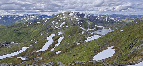 Looking back at Bjørndalskamben from Sollifjellet