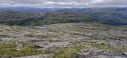 The off-trail descent from Høgafjellet