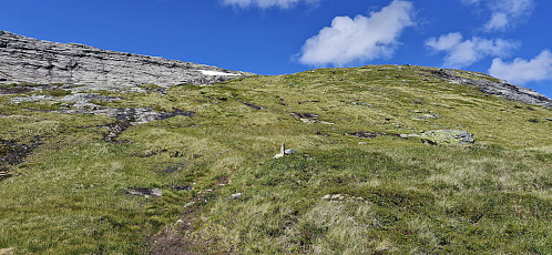 The ascent to Skjelinganosi