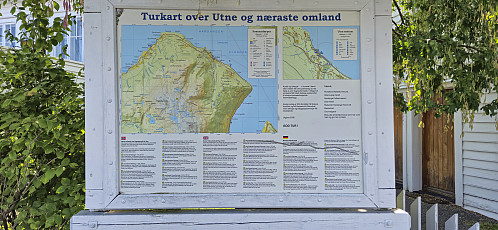 The hiking map at Utne