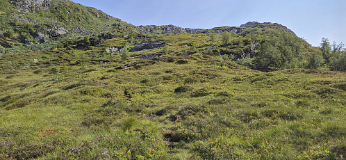 The final section of the marked trail to Vikanuten