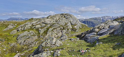 Approaching the summit of Vikanuten