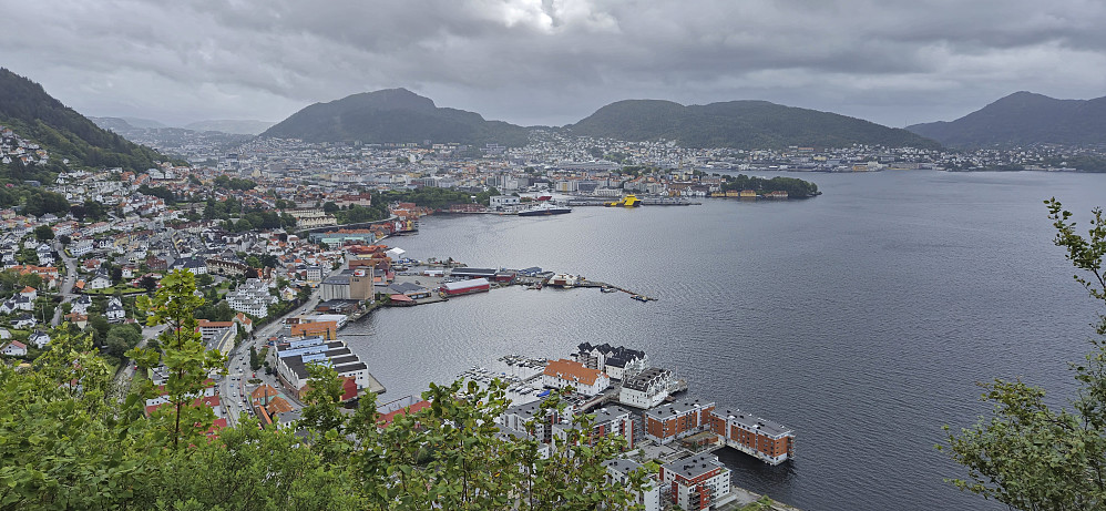 The Bergen city center from Sandviksbatteriet