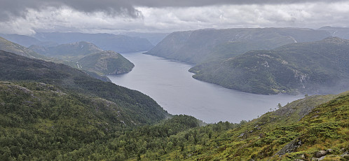 Looking back at Masfjorden from the ascent