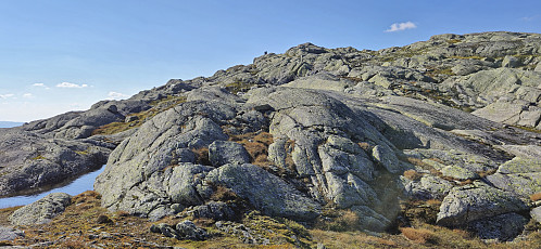 Approaching the summit cairn at Skjerjavasshovden