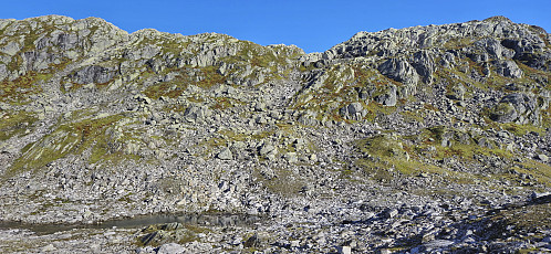 My route down (and back up again) from north of Trollahorgi