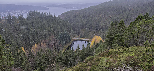 Looking down at Nedrediket from the east