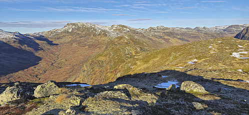 Looking back at Kjøroldenuten with Blåfjellet in the background
