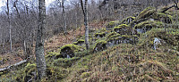 Short off-trail ascent to the trail
